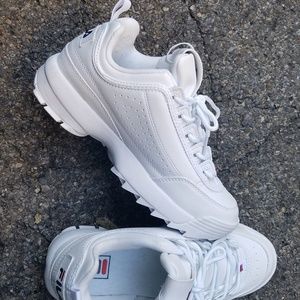 White Fila Kids Sneakers